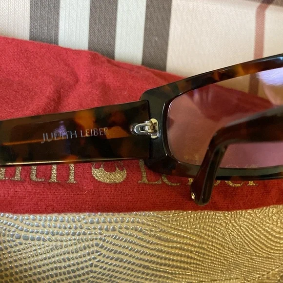 Judith Lieber Handmade in Italy Tortoise Crystal Encrusted Sunglasses